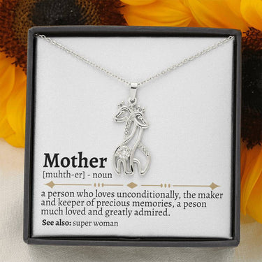 Mother Definition Giraffe Necklace - Love You This Much